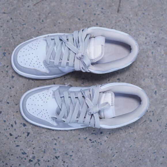 Nike Dunk Low Grey Fog White Leather Sneakers DD1391-100 Women’s 7.5 - Picture 4 of 11
